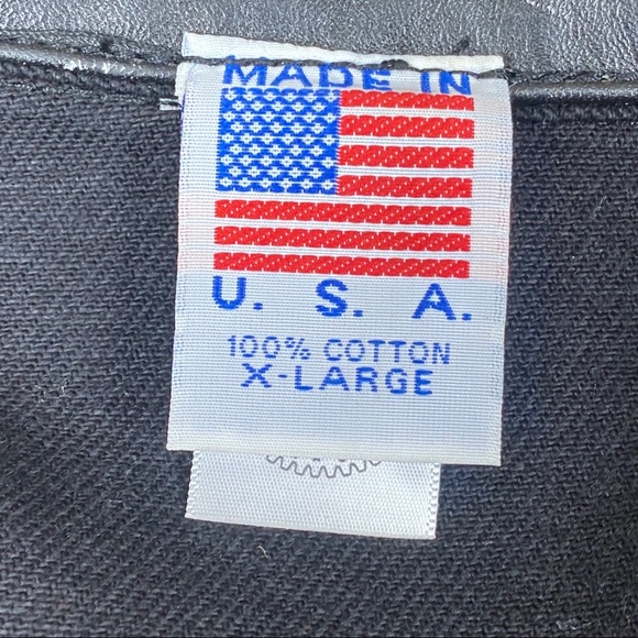 United States Air Force Army Denim Leather Jacket - Picture 3 of 4